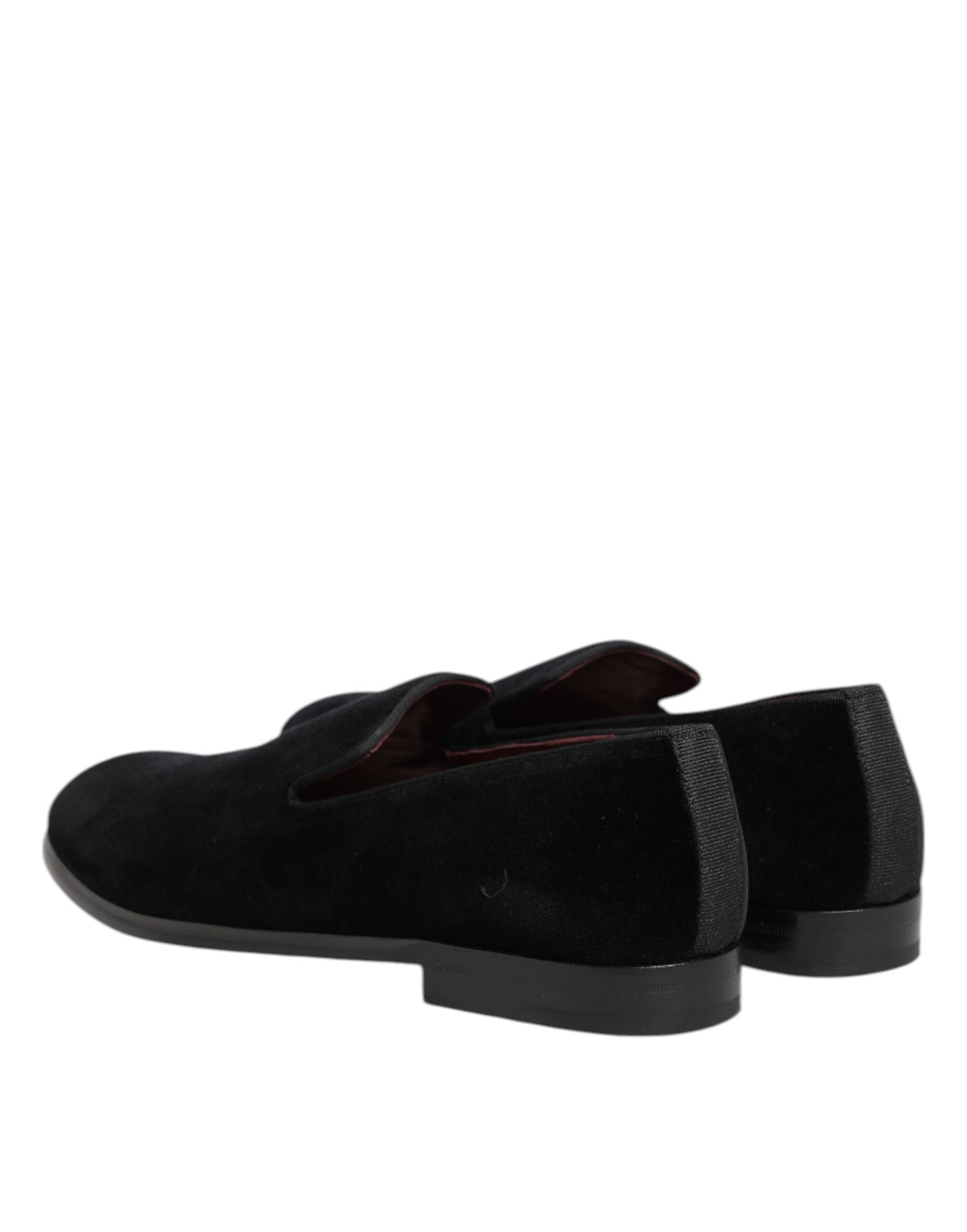 Mocasines de terciopelo negro Dolce & Gabbana Zapatos de vestir formales para hombre