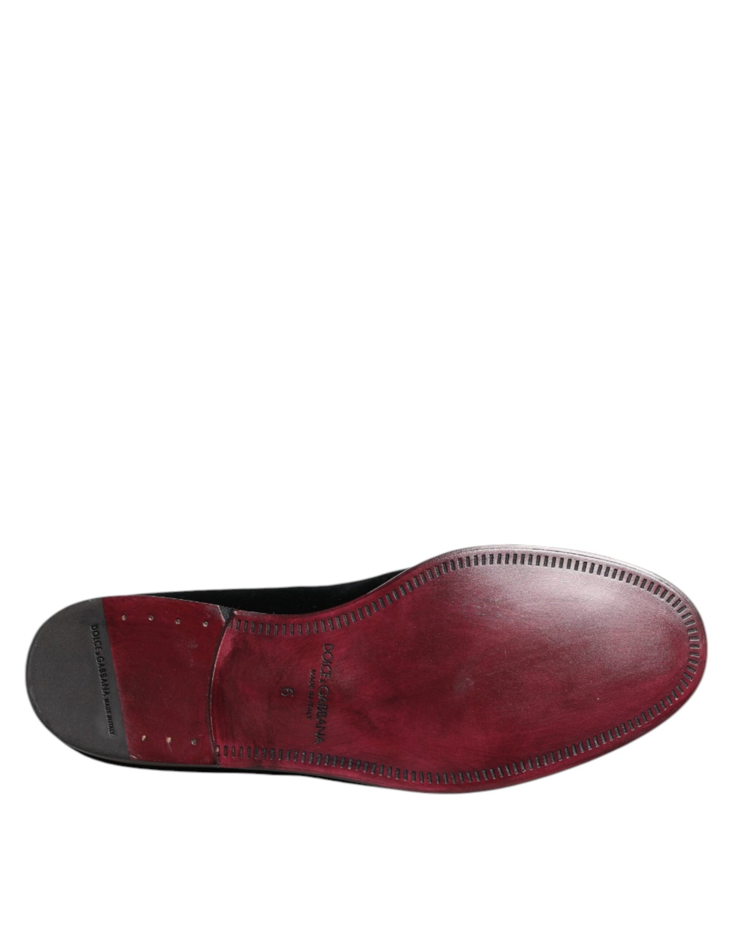 Mocasines de terciopelo negro Dolce & Gabbana Zapatos de vestir formales para hombre