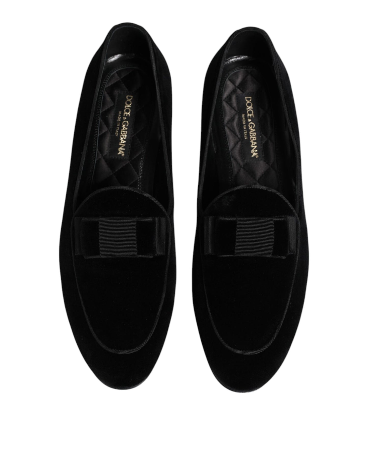 Mocasines de terciopelo negro Dolce & Gabbana Zapatos de vestir formales para hombre