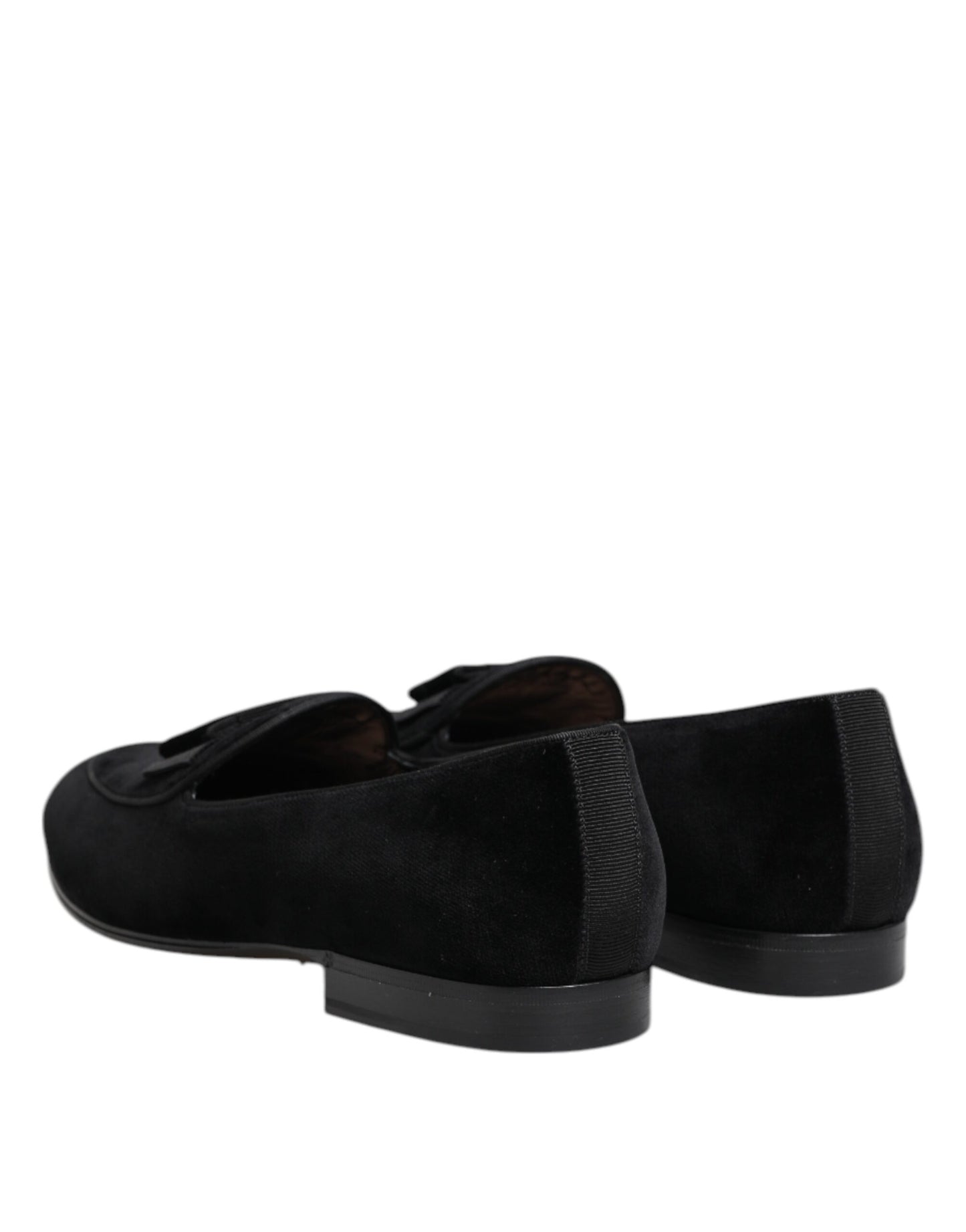 Mocasines de terciopelo negro Dolce & Gabbana Zapatos de vestir formales para hombre