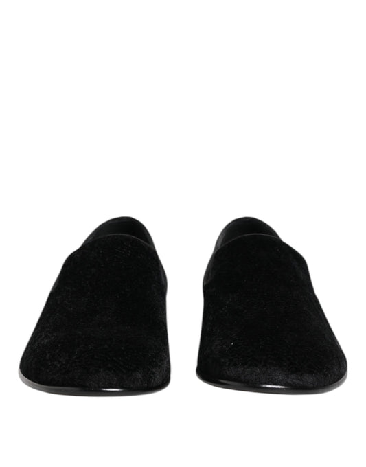 Mocasines de jacquard negros Dolce & Gabbana Zapatos de vestir formales para hombre