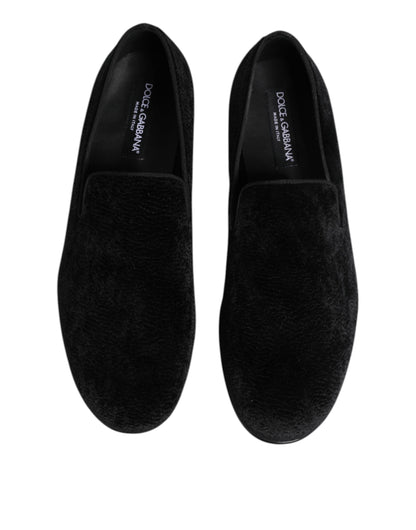 Mocasines de jacquard negros Dolce & Gabbana Zapatos de vestir formales para hombre