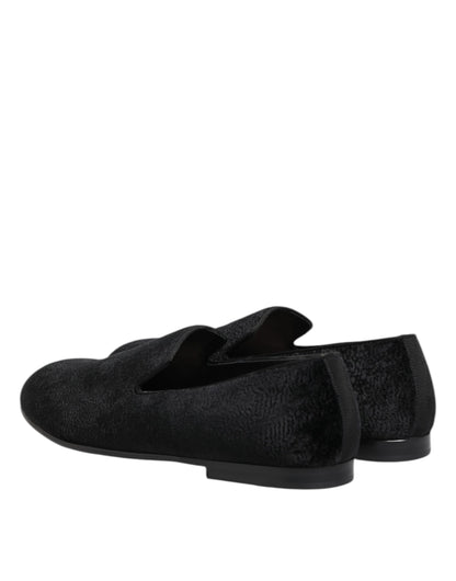 Mocasines de jacquard negros Dolce & Gabbana Zapatos de vestir formales para hombre