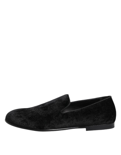 Mocasines de jacquard negros Dolce & Gabbana Zapatos de vestir formales para hombre