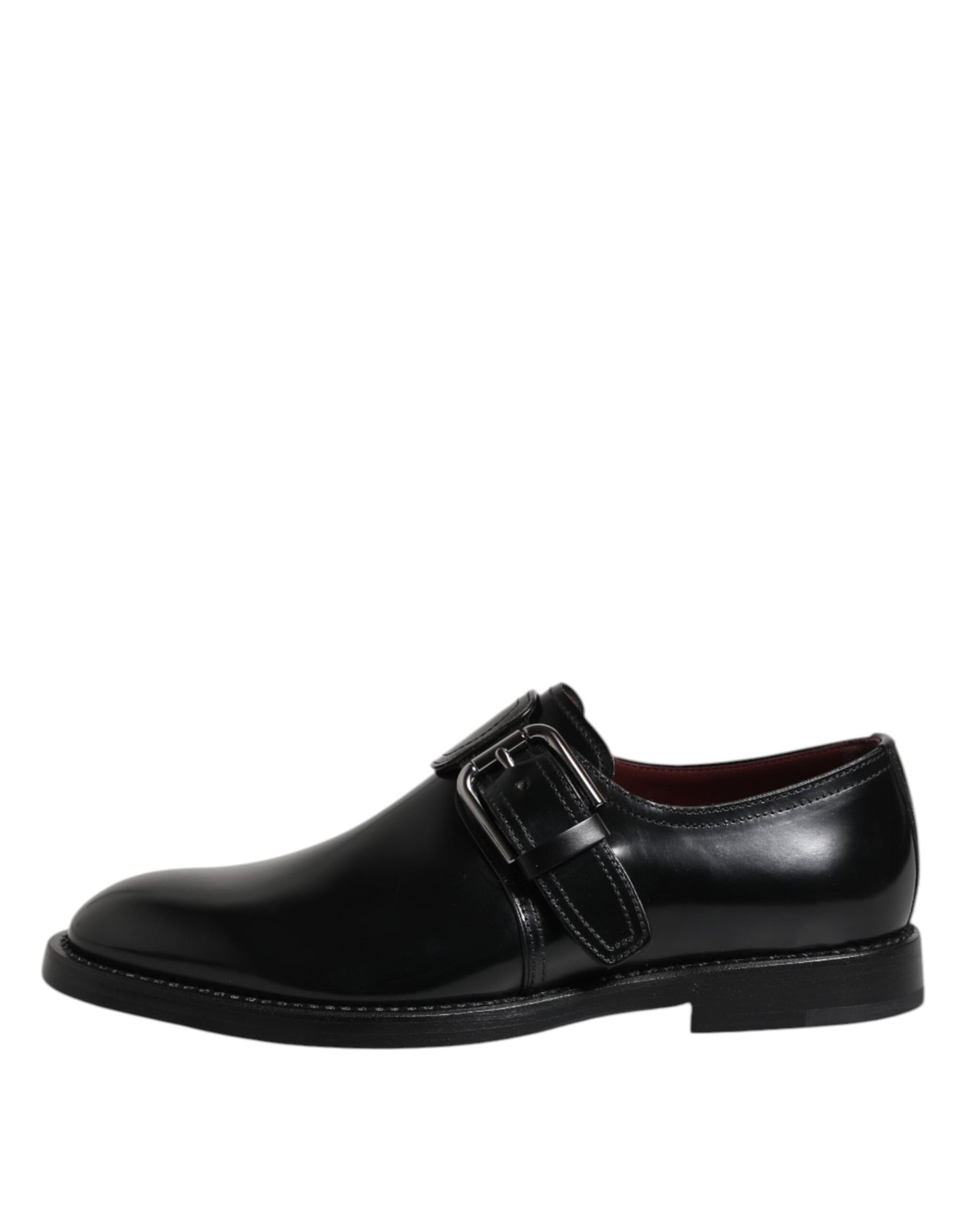 Zapatos formales Derby con monk strap de cuero negro Dolce & Gabbana
