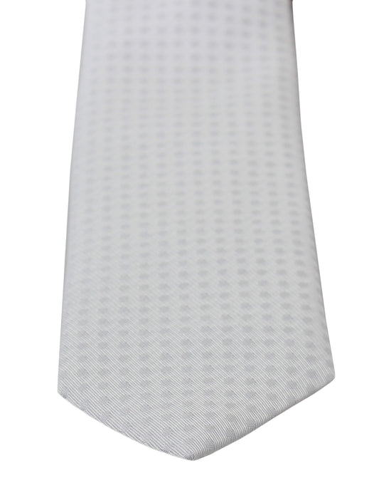Corbata fina clásica con estampado blanco para hombre de Dolce & Gabbana