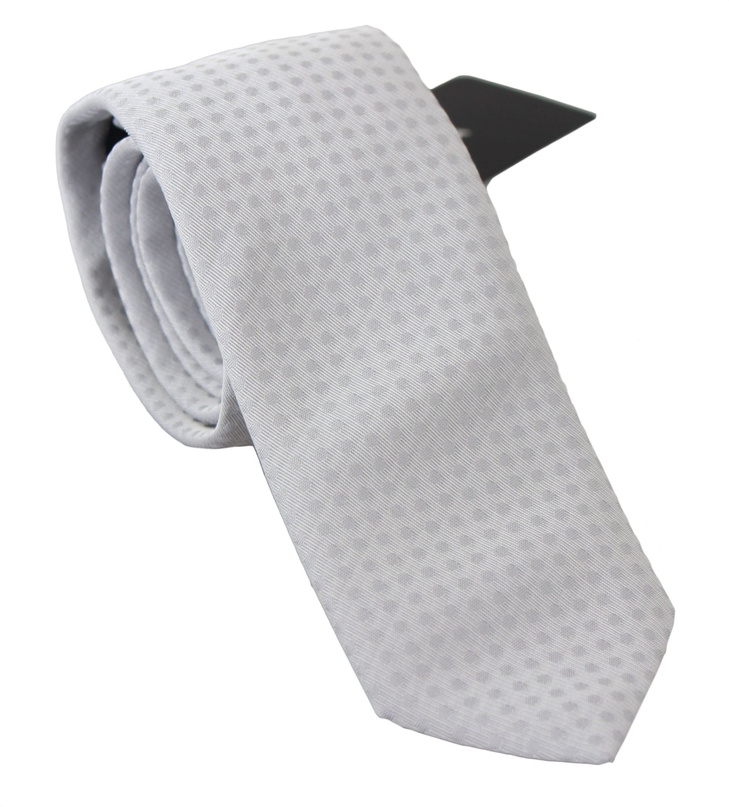 Corbata fina clásica con estampado blanco para hombre de Dolce & Gabbana