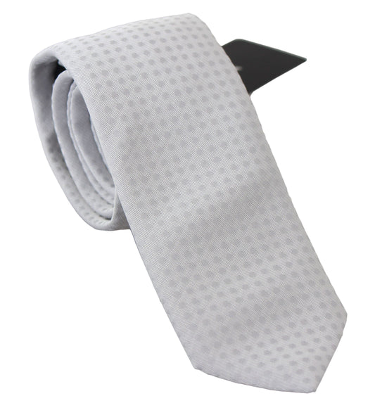 Corbata fina clásica con estampado blanco para hombre de Dolce & Gabbana