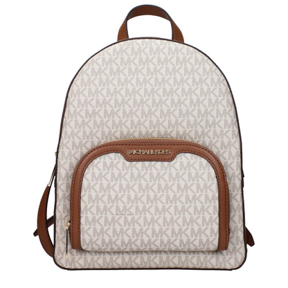 Mochila Michael Kors de tela beige