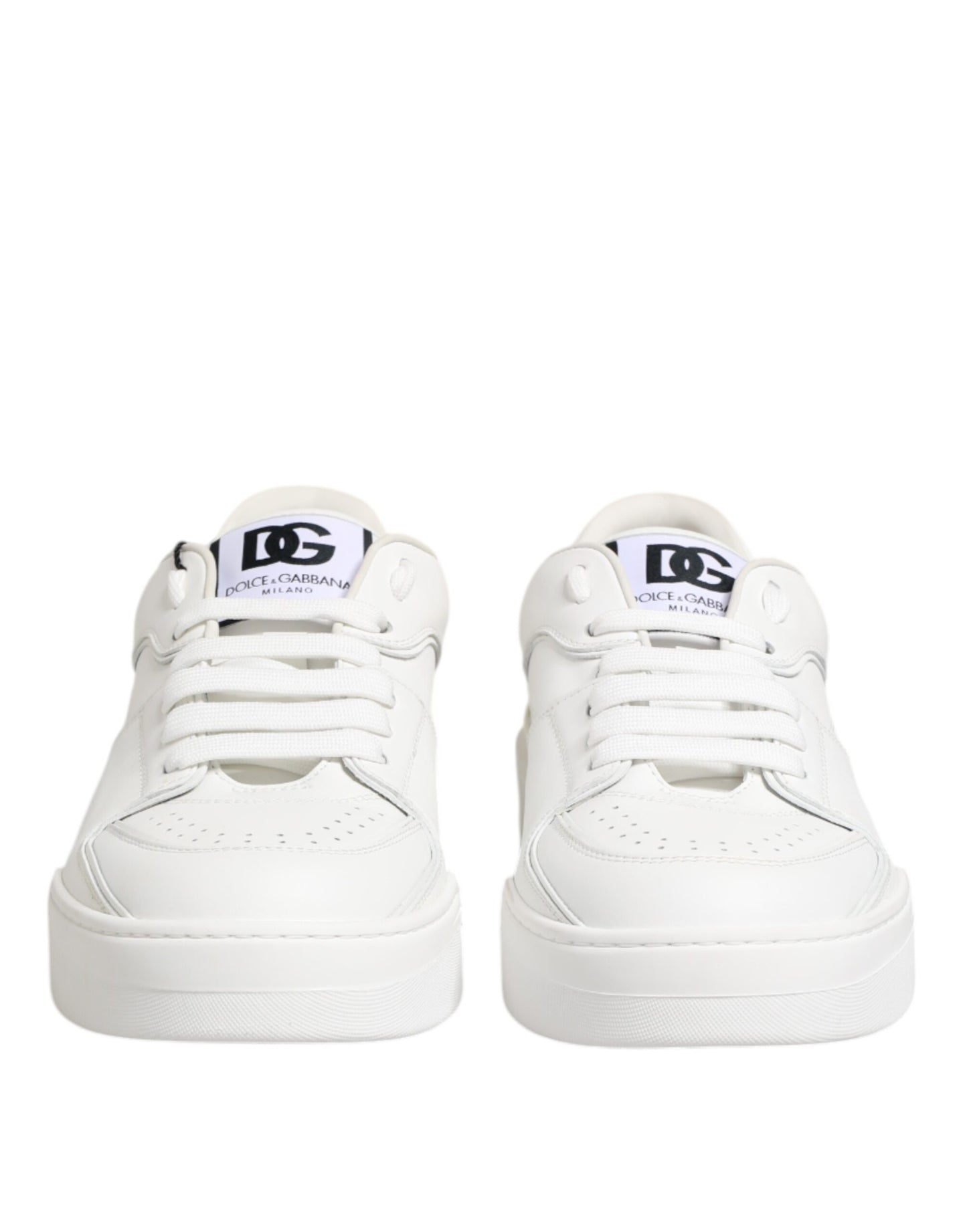 Zapatillas Dolce & Gabbana Miami bajas de cuero blancas