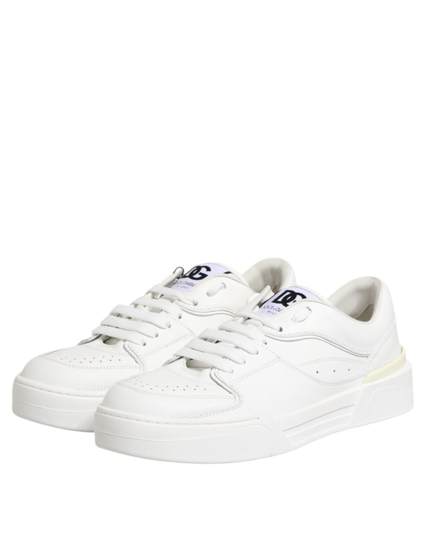 Zapatillas Dolce & Gabbana Miami bajas de cuero blancas