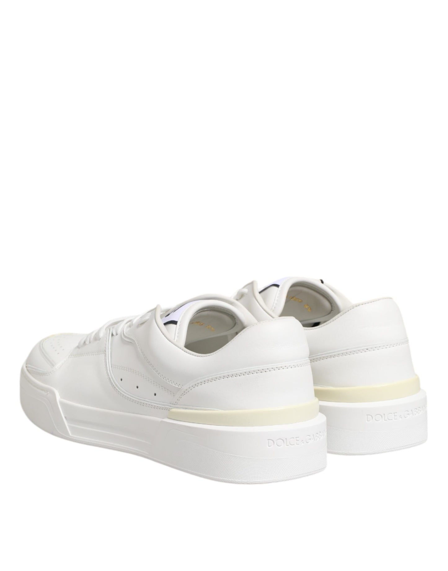 Zapatillas Dolce & Gabbana Miami bajas de cuero blancas