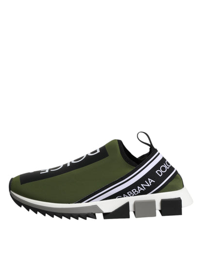 Zapatillas bajas de hombre Sorrento con logo verde de Dolce & Gabbana