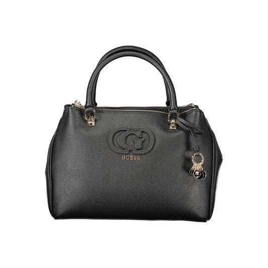 Bolso de mano de poliuretano negro para mujer Guess Jeans