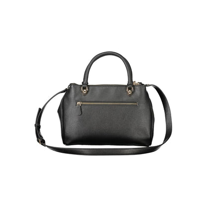 Bolso de mano de poliuretano negro para mujer Guess Jeans