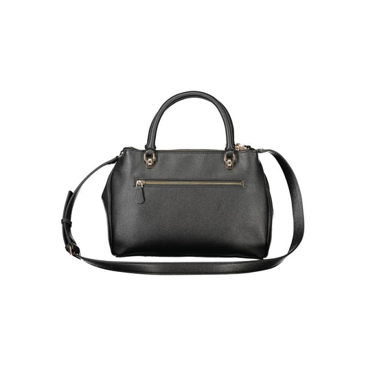 Bolso de mano de poliuretano negro para mujer Guess Jeans