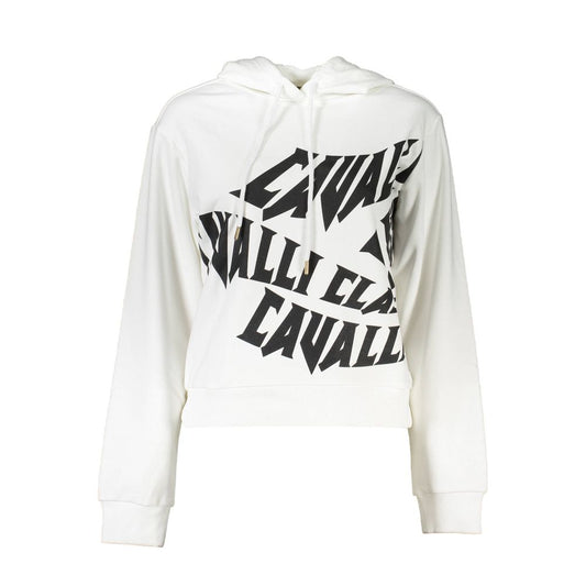 Suéter de algodón blanco Cavalli Class para mujer
