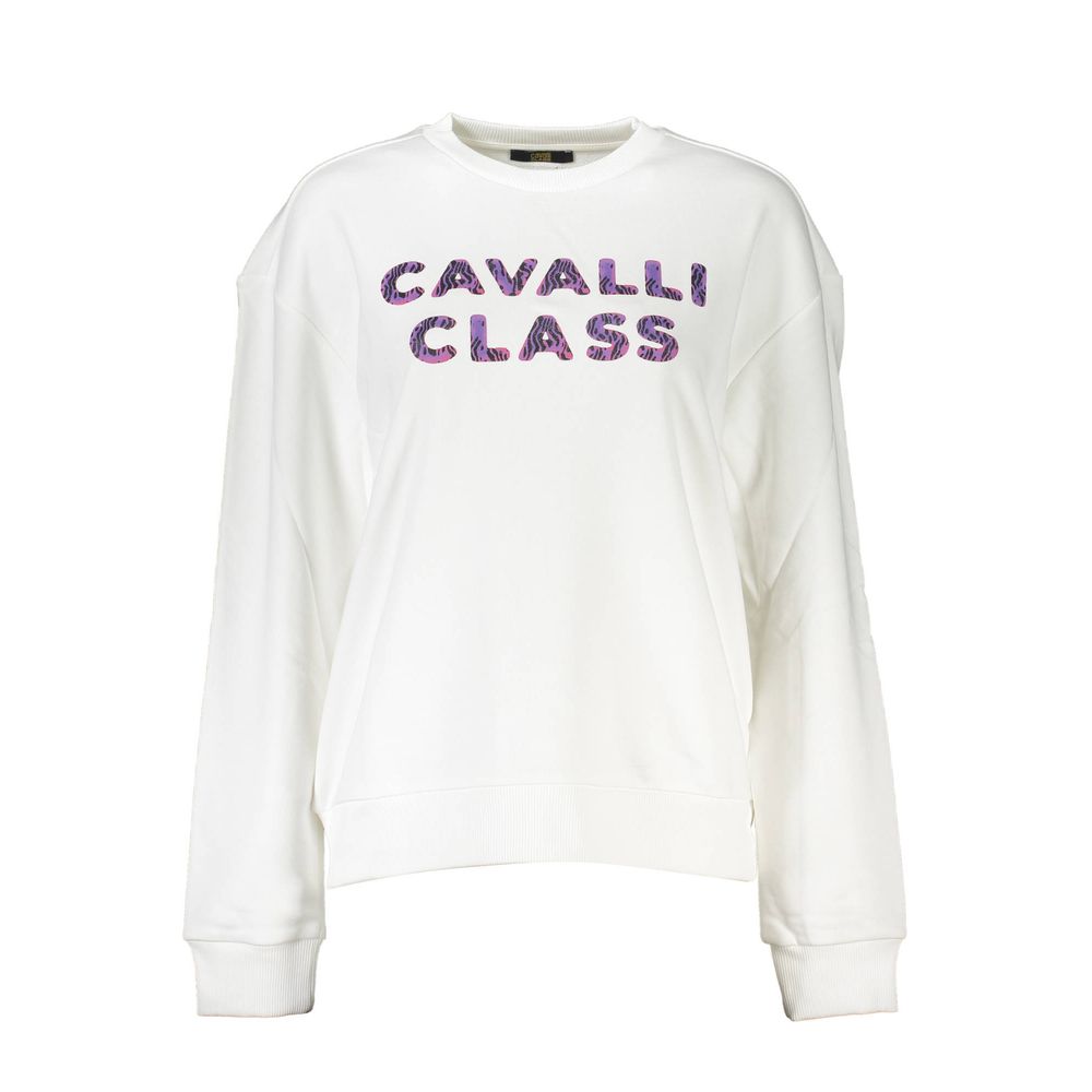Sudadera de Algodón Blanca para Mujer Cavalli Class
