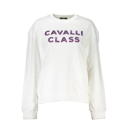 Sudadera de Algodón Blanca para Mujer Cavalli Class