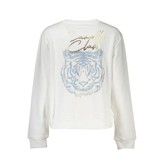Sudadera Cavalli Class de Algodón Blanca para Mujer