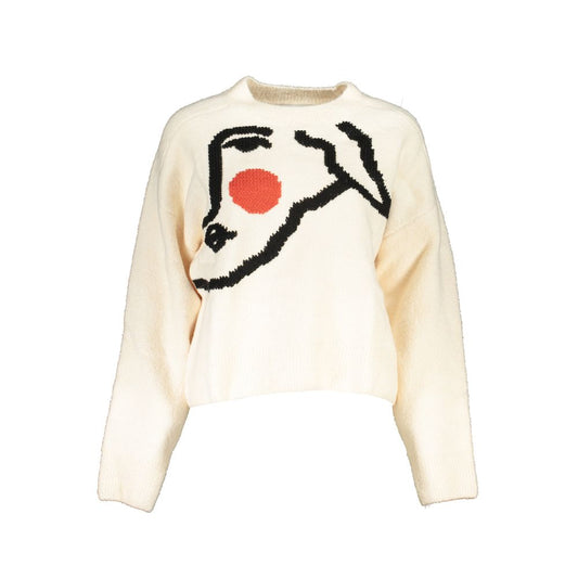 Suéter de mujer de acrílico Desigual Bianco