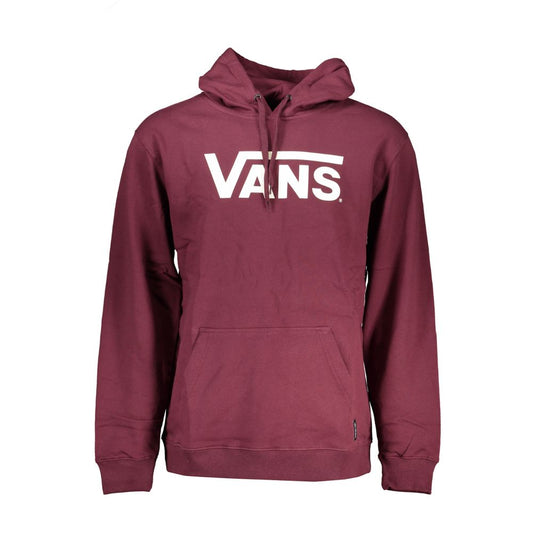 Sudadera roja de algodón con capucha para hombre Vans