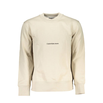 Sudadera Calvin Klein de algodón beige para hombre