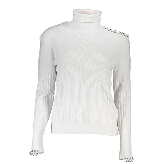Patrizia Pepe Suéter de cuello alto de poliamida gris para mujer