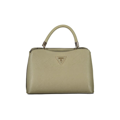 Guess Bolso de mano de poliuretano verde para mujer