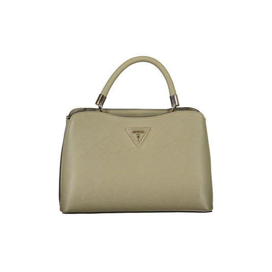 Guess Bolso de mano de poliuretano verde para mujer