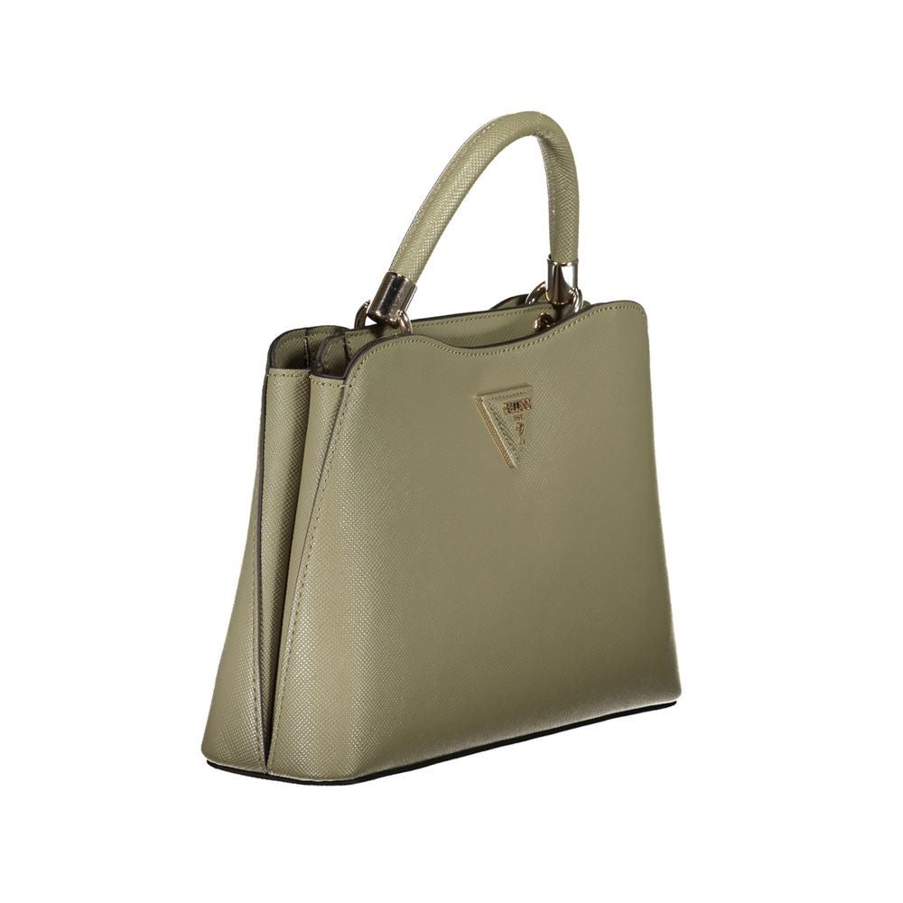 Guess Bolso de mano de poliuretano verde para mujer