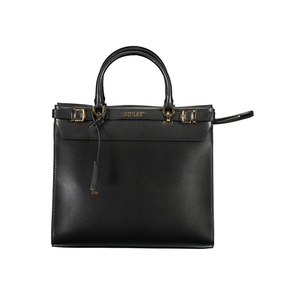 Bolso de mano Guess de poliuretano negro para mujer