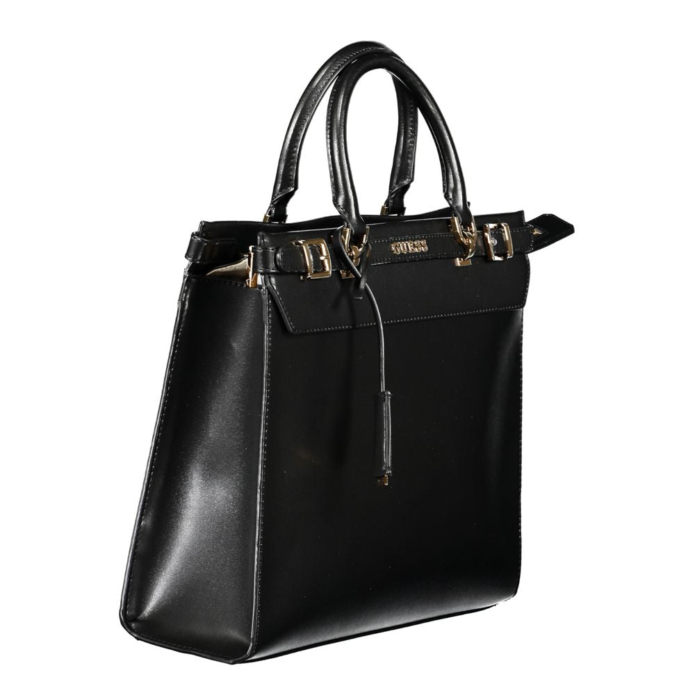 Bolso de mano Guess de poliuretano negro para mujer
