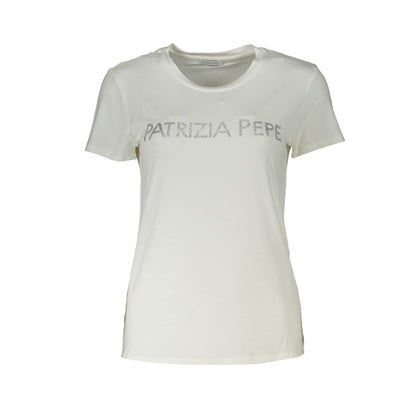 Camiseta de mujer Patrizia Pepe de algodón orgánico blanco