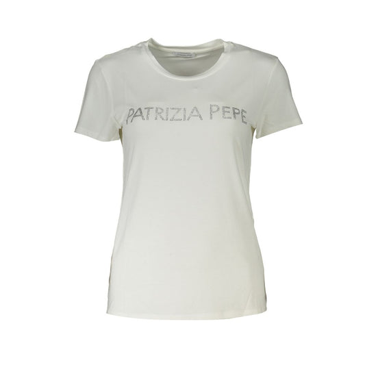 Camiseta de mujer Patrizia Pepe de algodón orgánico blanco