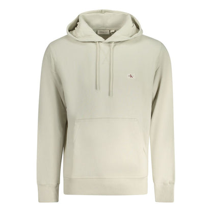 Sudadera con capucha de algodón beige para hombre Calvin Klein