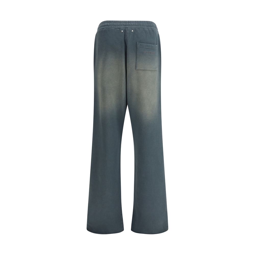 Pantalón de chándal de algodón azul Golden Goose
