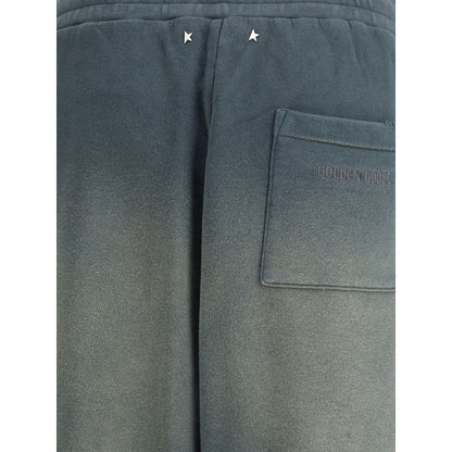 Pantalón de chándal de algodón azul Golden Goose