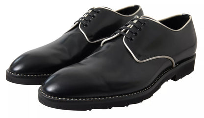 Dolce & Gabbana Zapatos de vestir formales de cuero blanco y negro