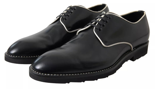 Dolce & Gabbana Zapatos de vestir formales de cuero blanco y negro