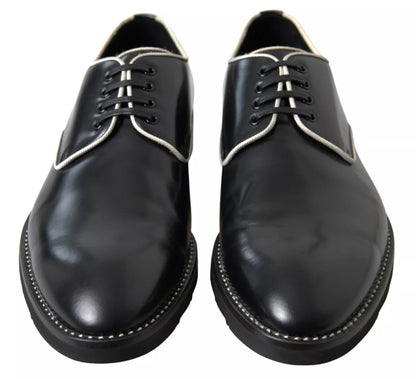 Dolce & Gabbana Zapatos de vestir formales de cuero blanco y negro