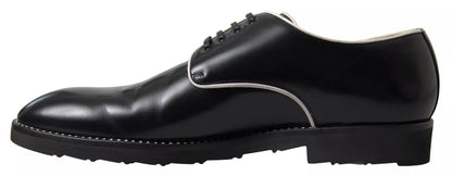 Dolce & Gabbana Zapatos de vestir formales de cuero blanco y negro