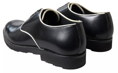 Dolce & Gabbana Zapatos de vestir formales de cuero blanco y negro