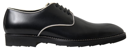 Dolce & Gabbana Zapatos de vestir formales de cuero blanco y negro