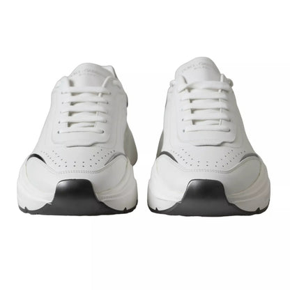 Zapatillas deportivas DAYMASTER Dolce & Gabbana de piel blancas y plateadas