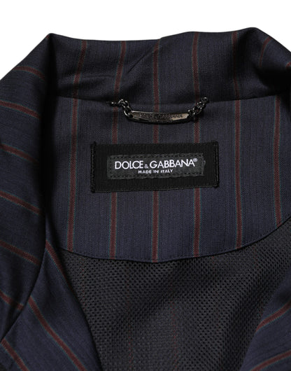 Chaqueta Dolce & Gabbana con cremallera completa, logotipo y rayas azules y rojas