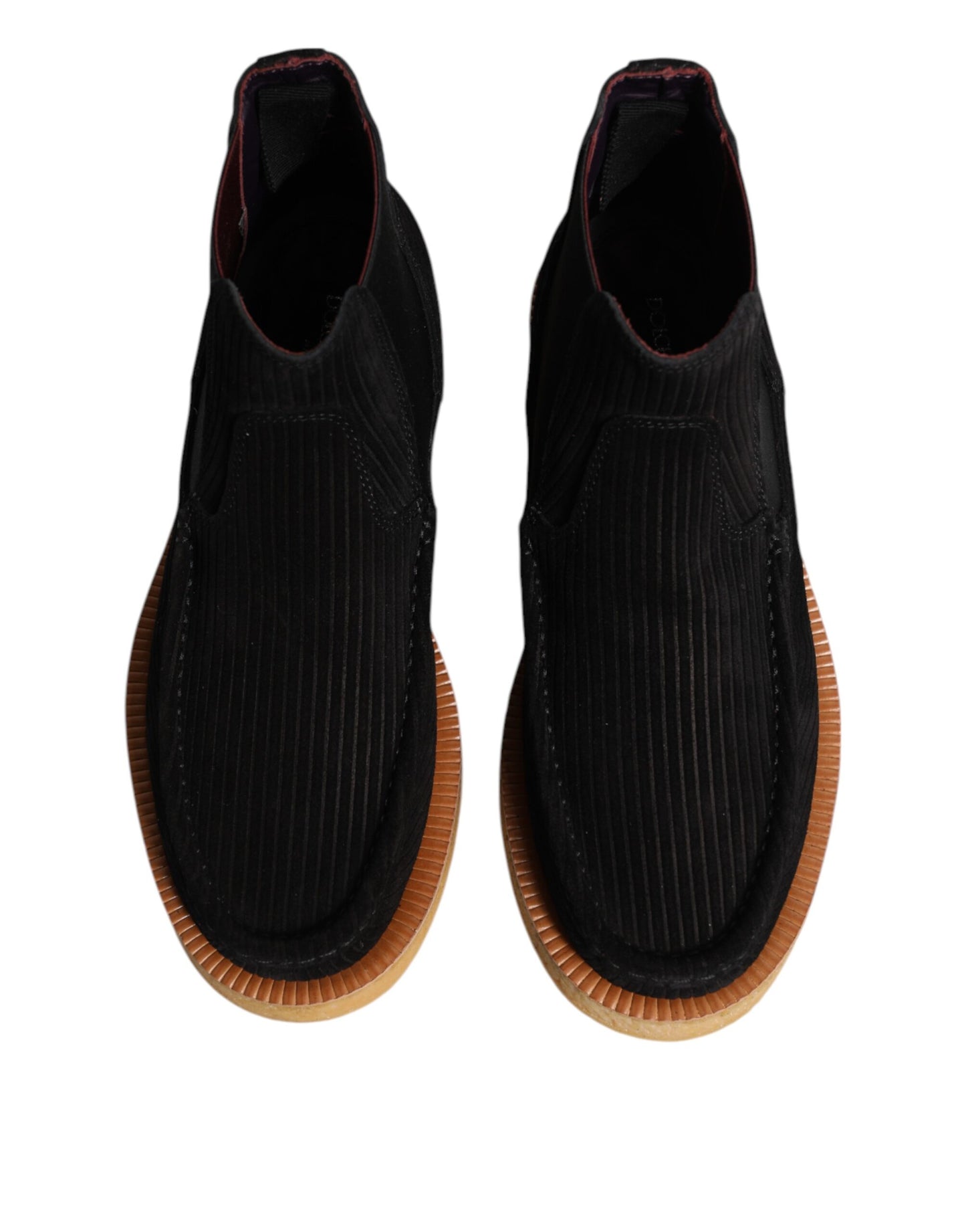 Botines de ante de becerro negros sin cordones Dolce & Gabbana