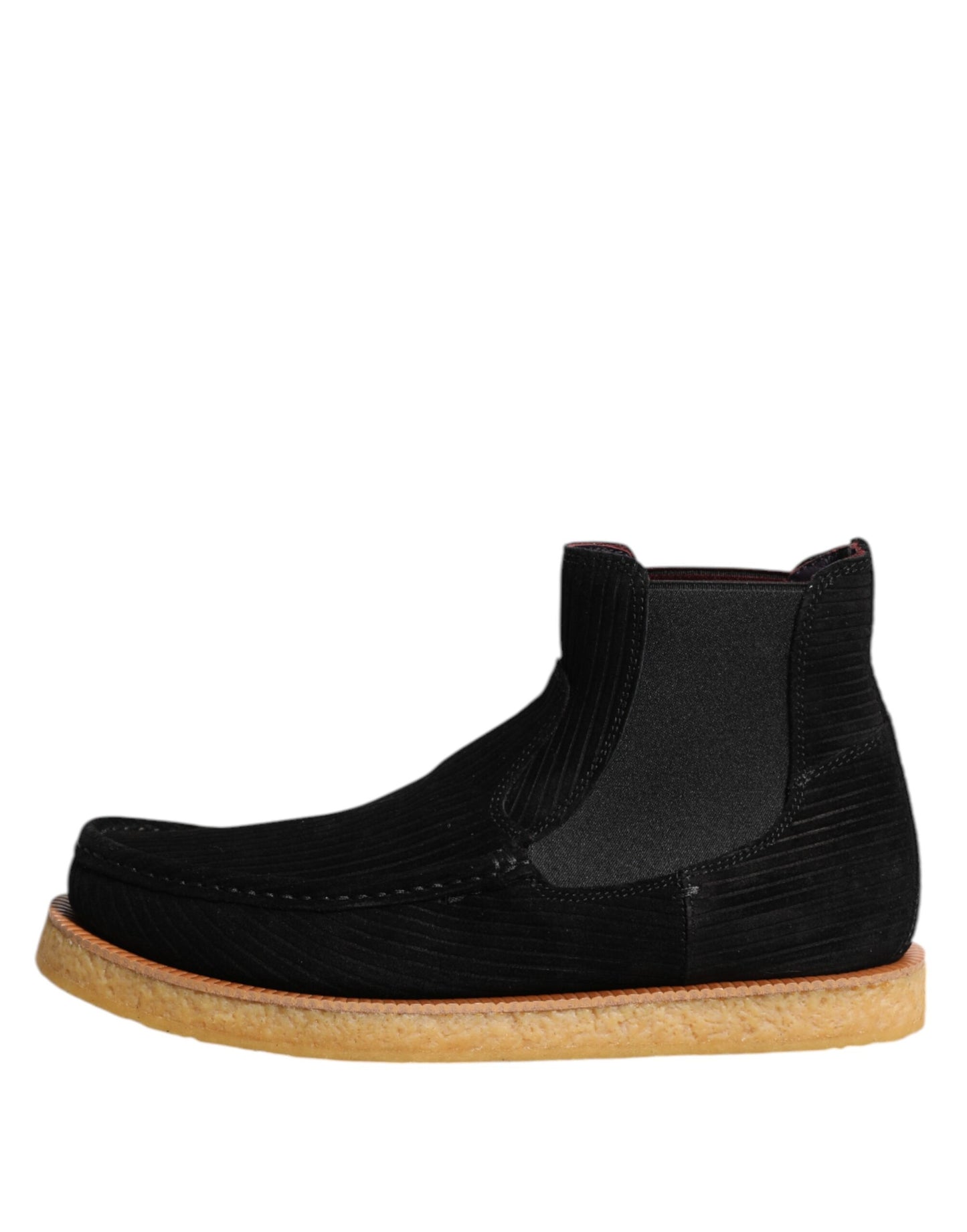 Botines de ante de becerro negros sin cordones Dolce & Gabbana