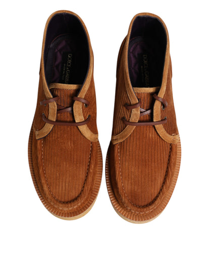Botines de Desierto de Piel Nobuk Ante Marrón Dolce & Gabbana