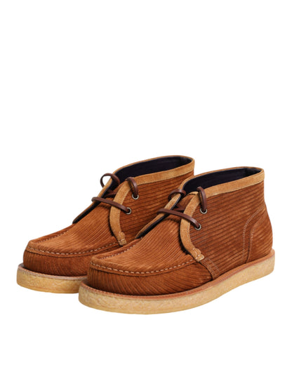 Botines de Desierto de Piel Nobuk Ante Marrón Dolce & Gabbana